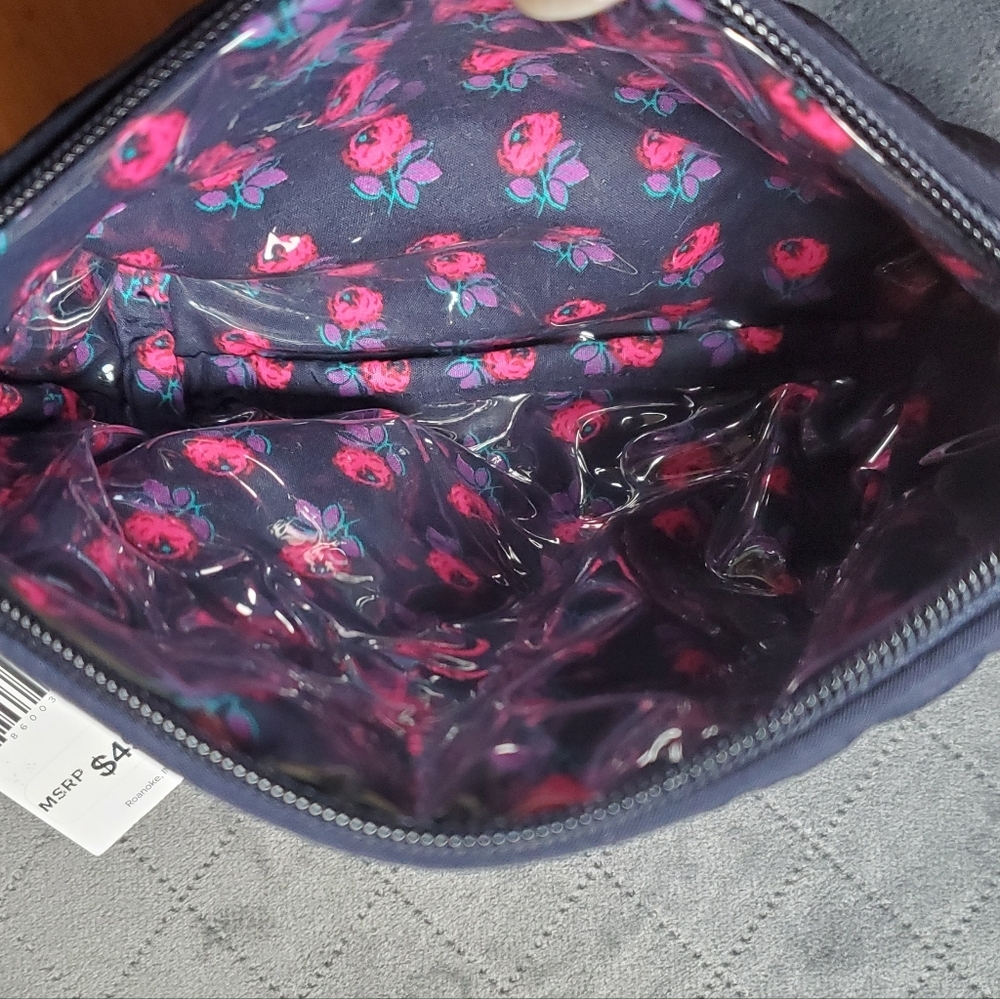 Vera Bradley Quilted Blue Cosmetic Pouch NWT - Picture 4 of 8